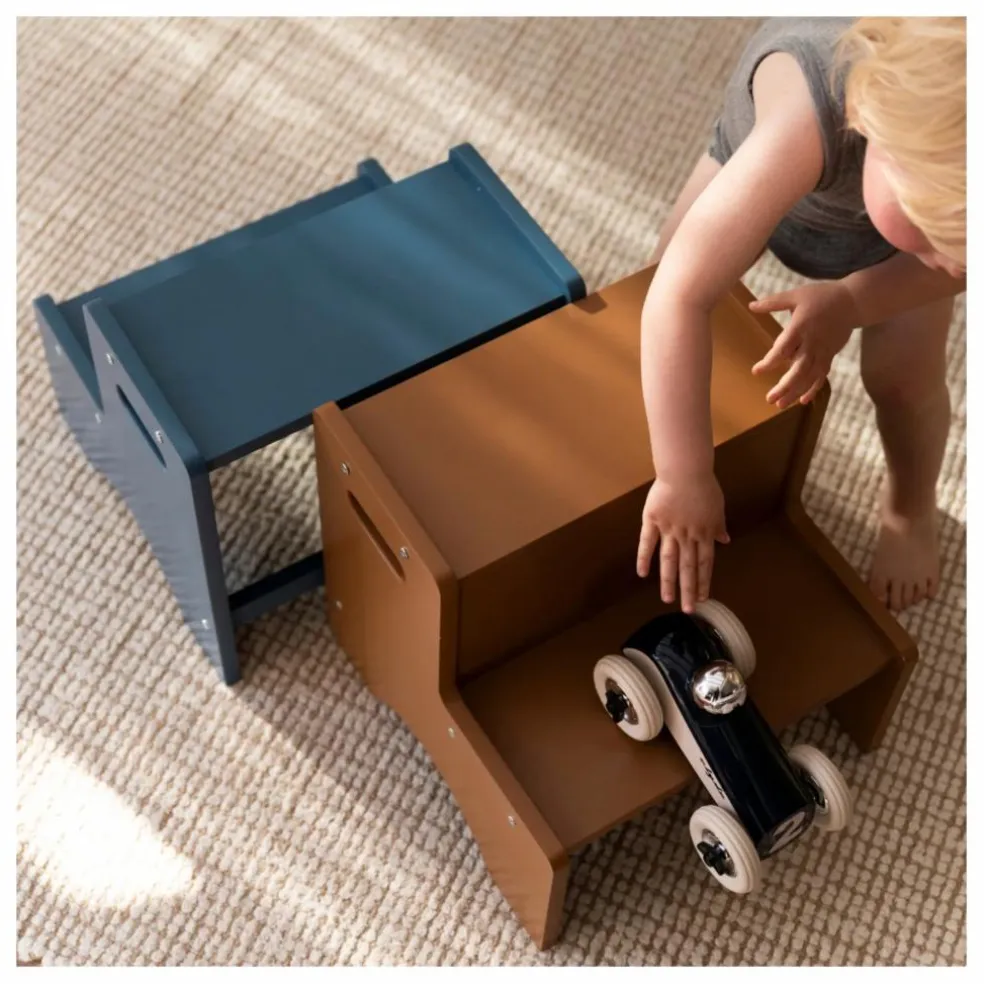 Marche-pied en bois | Brun