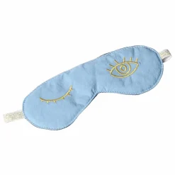 Masque de nuit en coton bio Eyes | Bleu ciel