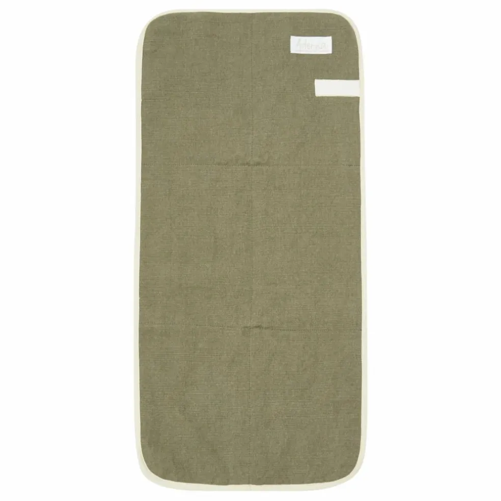 Matelas à langer de voyage en lin | Vert kaki