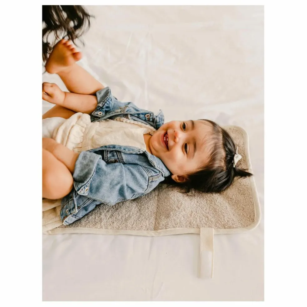 Matelas à langer de voyage en lin