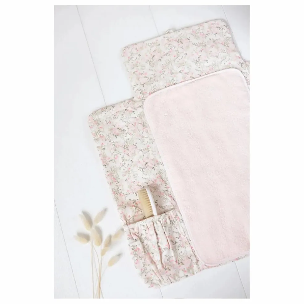 Matelas à langer de voyage Jardin Hivernal | Rose