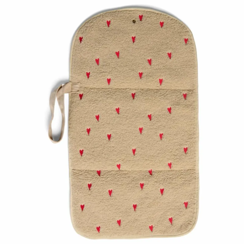 Matelas à langer de voyage Hearts | Ecru