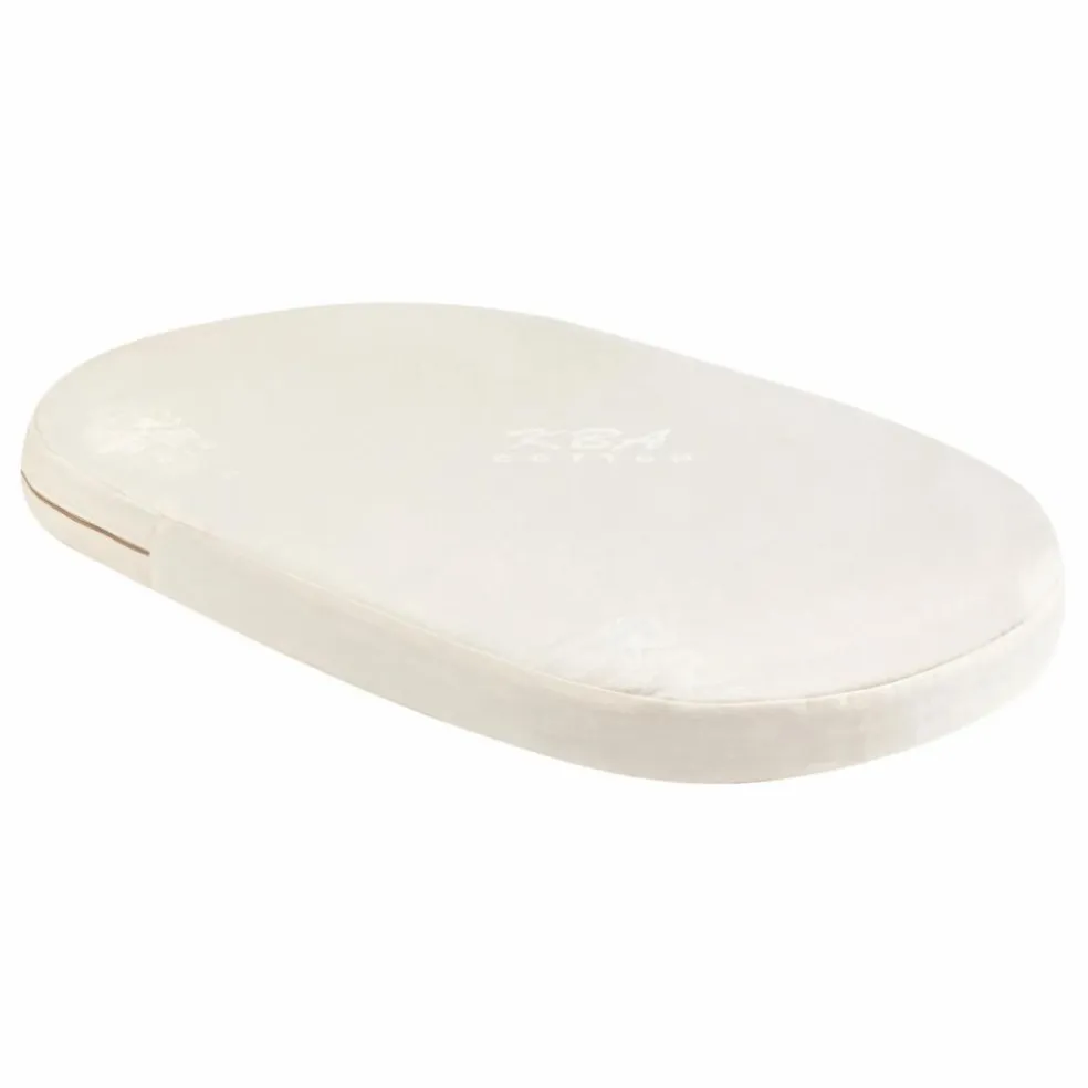 Matelas ovale pour berceaux Lola et Emil en coton bio | Blanc