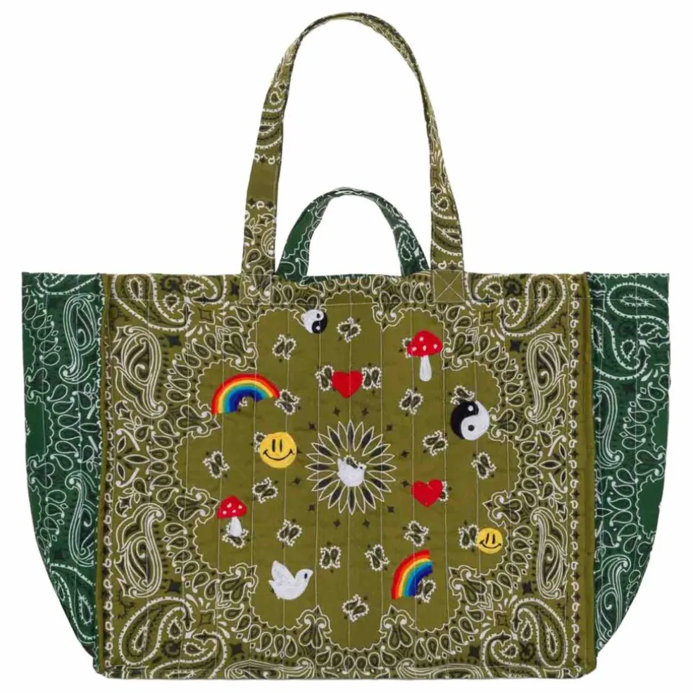 Maxi Cabas Brodé Multi Emojis | Bronze