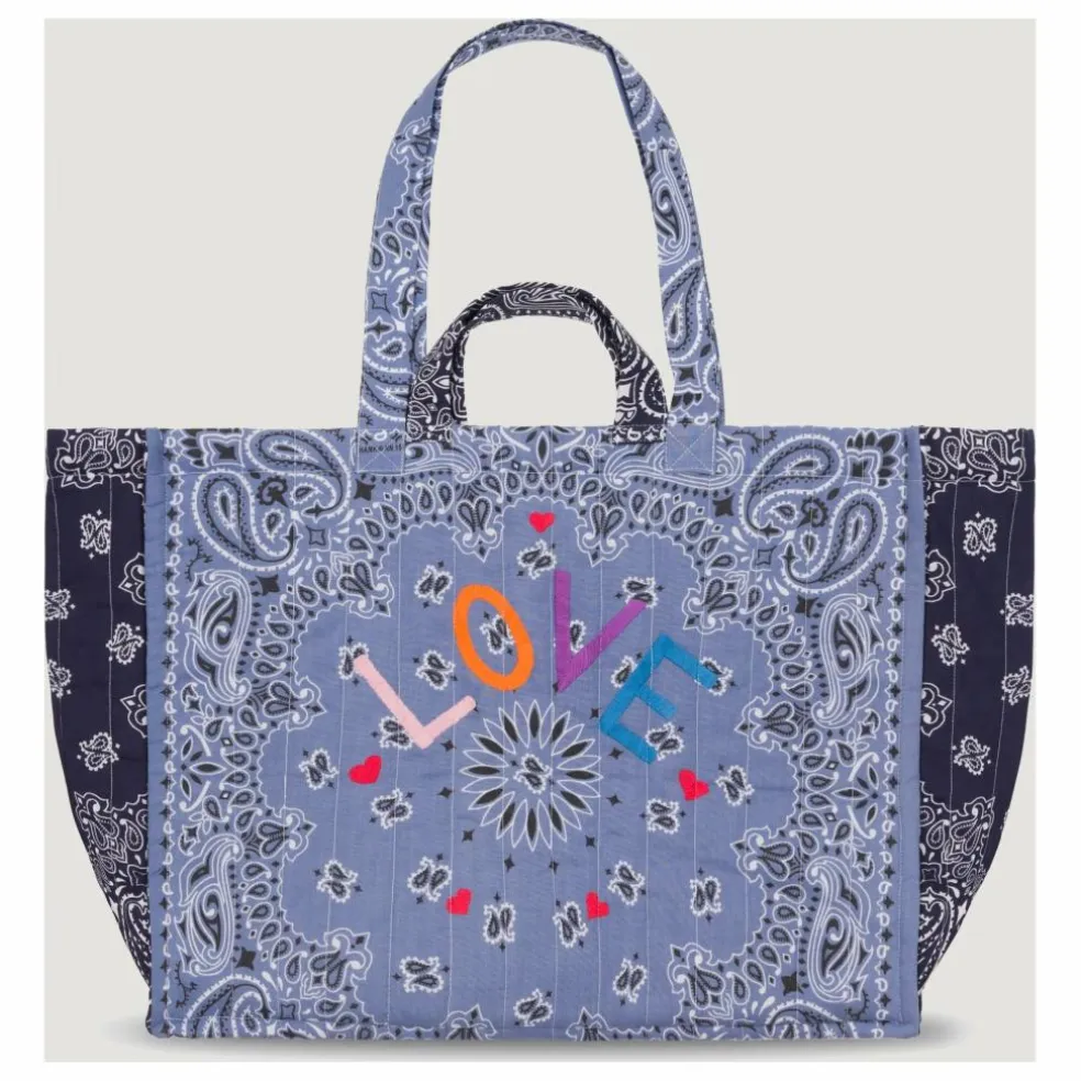 Maxi Cabas Matelassé Love | Bleu