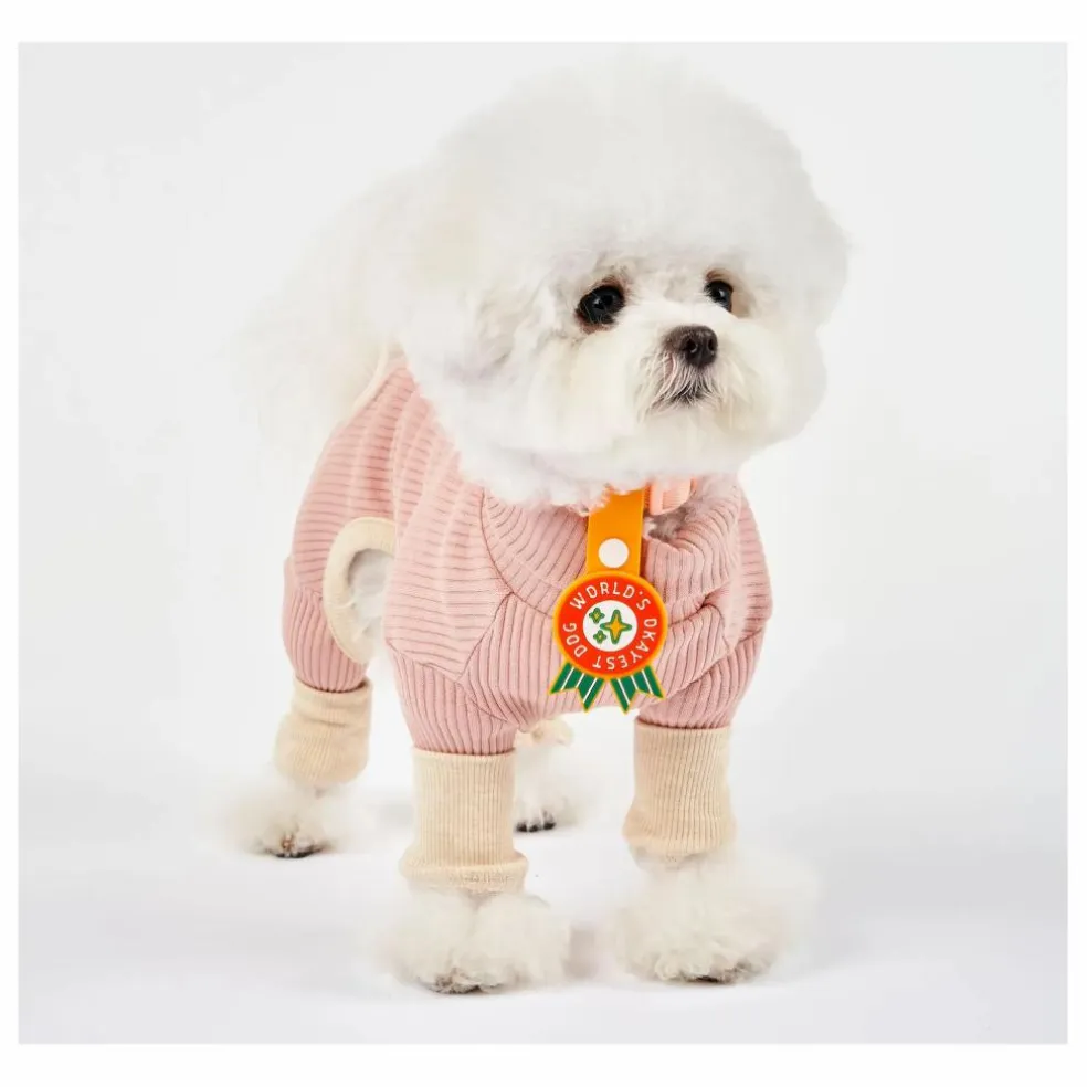 Médaille World's Okayest Dog | Rouge