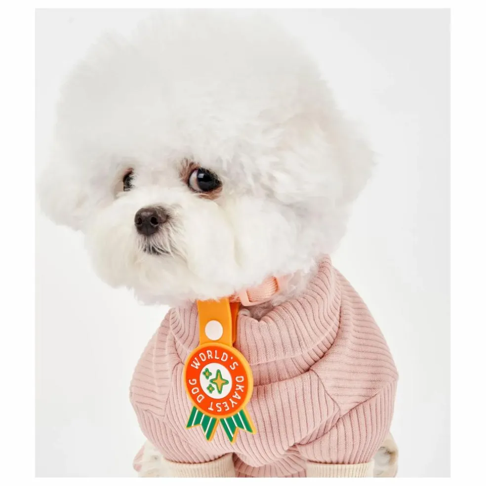 Médaille World's Okayest Dog | Rouge