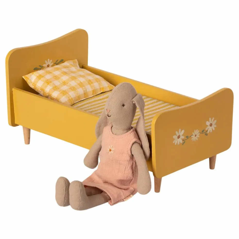 Mini lit en bois | Jaune