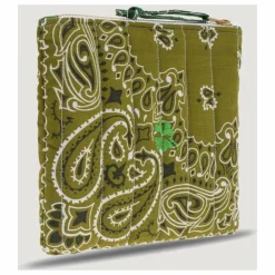Mini Pochette Zippée Matelassée Trefle | Bronze