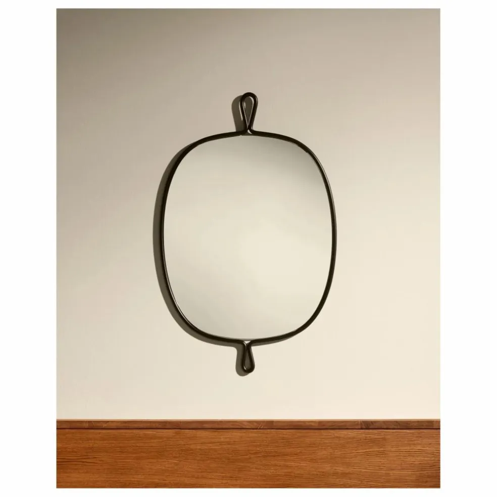 Miroir en inox brossé Arpège | Noir