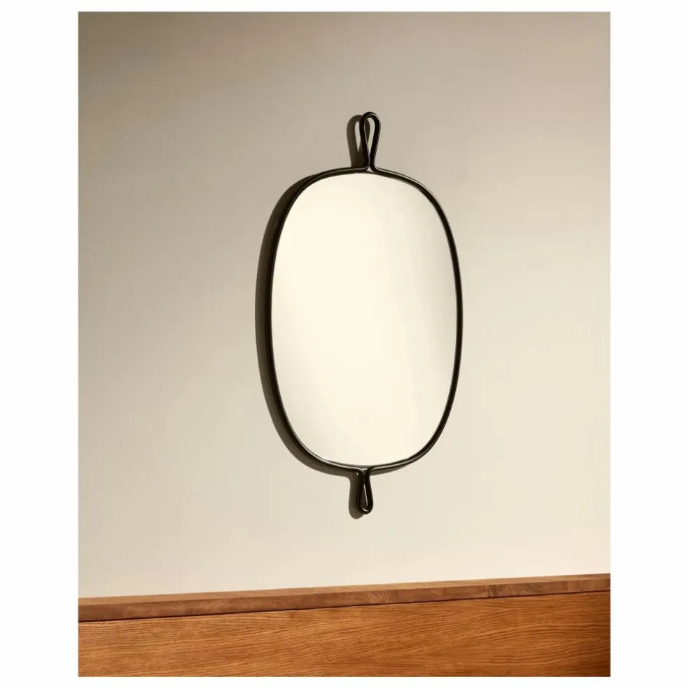 Miroir en inox brossé Arpège | Noir