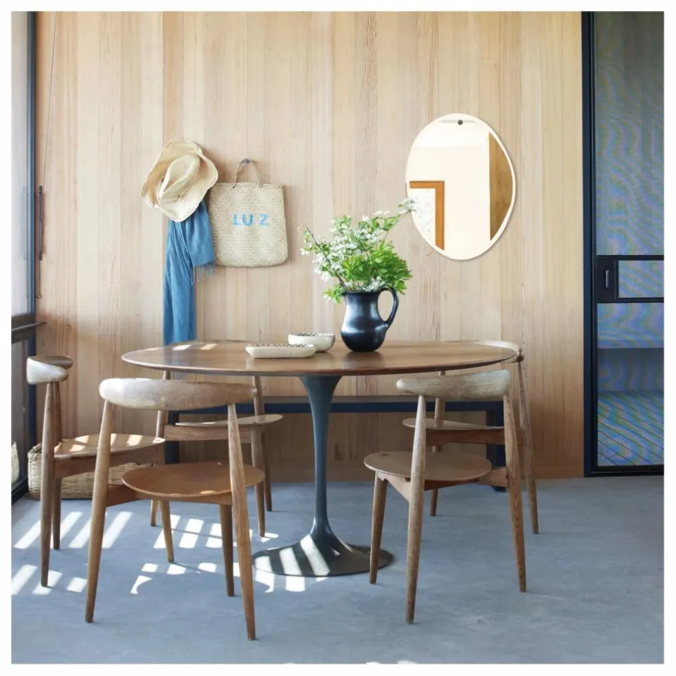 Miroir extra plat biseauté - forme aléatoire ovale 50x66 cm