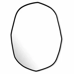 Miroir extra plat biseauté contour noir- forme aléatoire 66x85 | Noir