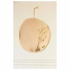 Miroir extra plat biseauté-forme aléatoire rond 47x50 cm