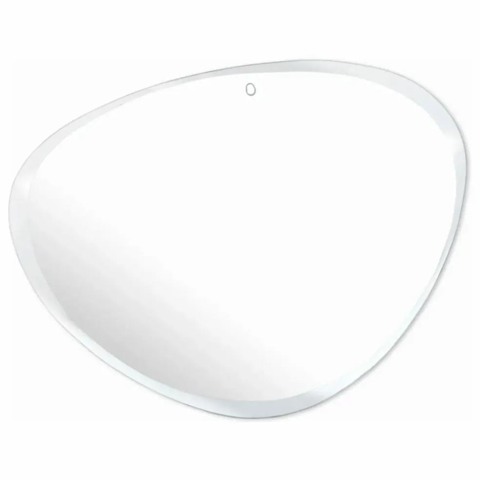 Miroir extra plat biseauté - forme aléatoire ovale 87x67 cm