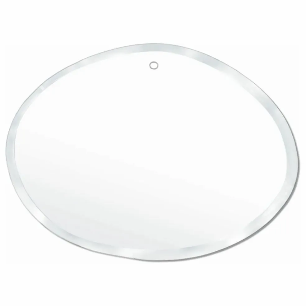 Miroir extra plat biseauté - forme aléatoire ovale horizontale 55x40 cm