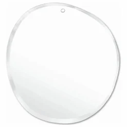 Miroir extra plat biseauté - forme aléatoire ronde 47x50 cm