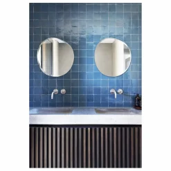 Miroir extra plat biseauté - forme aléatoire ronde 47x50 cm