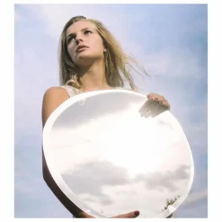 Miroir extra plat biseauté - forme aléatoire ronde 47x50 cm