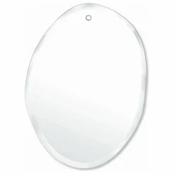 Miroir extra plat biseauté - forme aléatoire ovale verticale 25x32 cm