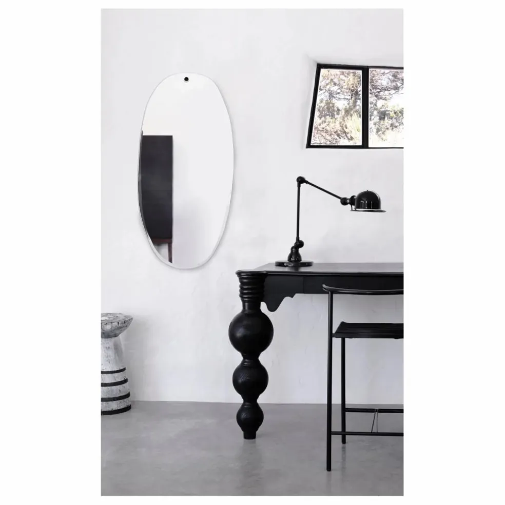 Miroir extra plat biseauté - forme aléatoire ovale 45x95 cm