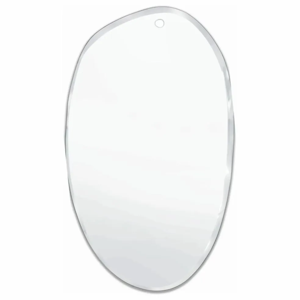 Miroir extra plat biseauté - forme aléatoire ovale 60x100 cm