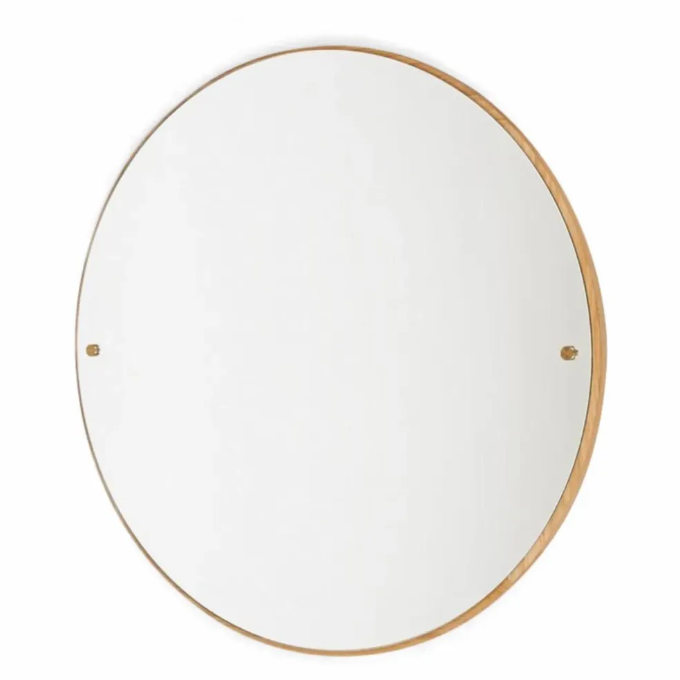 Miroir rond CM1 en bois | Chêne