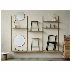 Miroir rond CM1 en bois | Chêne