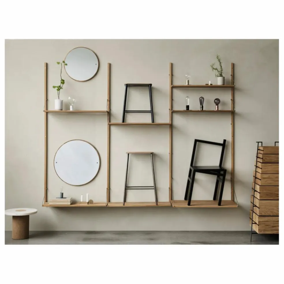 Miroir rond CM1 en bois | Chêne