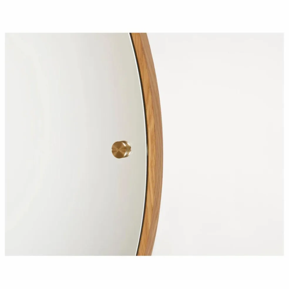 Miroir rond CM1 en bois | Chêne