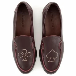 Mocassins Brodés Cuir - Collection Femme | Marron