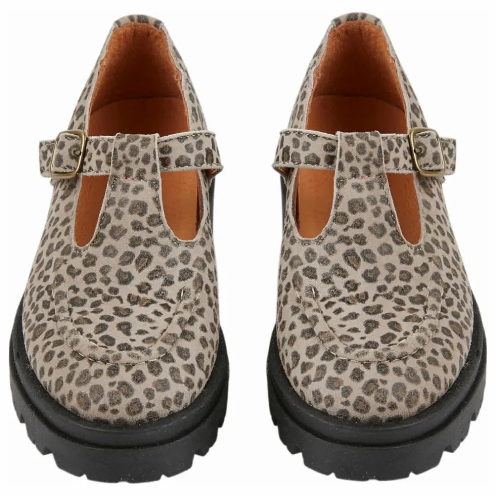 Mocassins Léopard Cuir | Taupe
