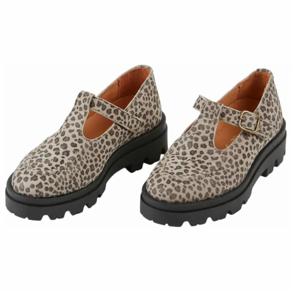Mocassins Léopard Cuir | Taupe
