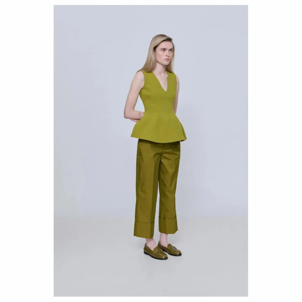 Mocassins Zoe Effet Crocodile | Vert olive
