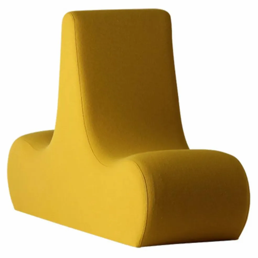 Module double lounge Welle en laine | Jaune