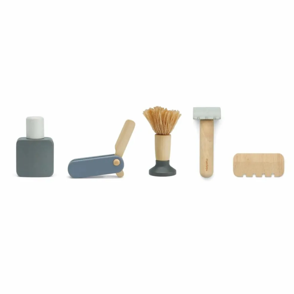 Mon set de rasage en bois d'hévéa | Bleu