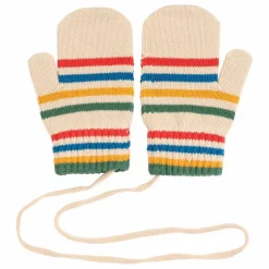 Moufles Rayées | Beige