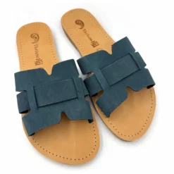 Mules Oriane Nubuck | Bleu