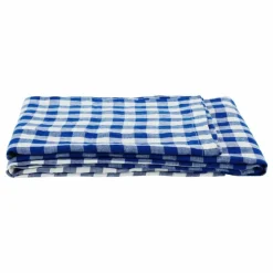 Nappe en lin lavé Vichy | Bleu