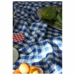 Nappe en lin lavé Vichy | Bleu