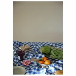 Nappe en lin lavé Vichy | Bleu