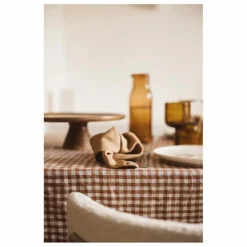 Nappe en lin lavé vichy | Brique