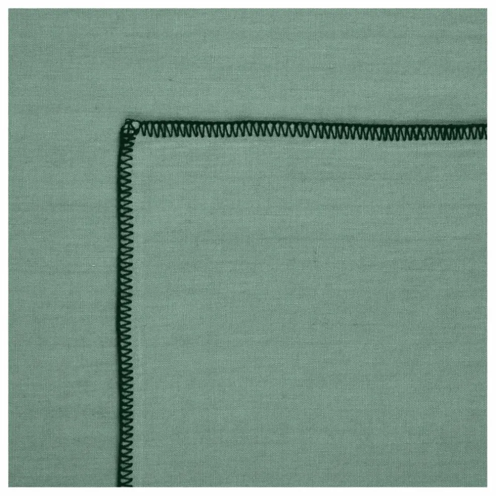Nappe en Lin lavé-surfilée | Sauge