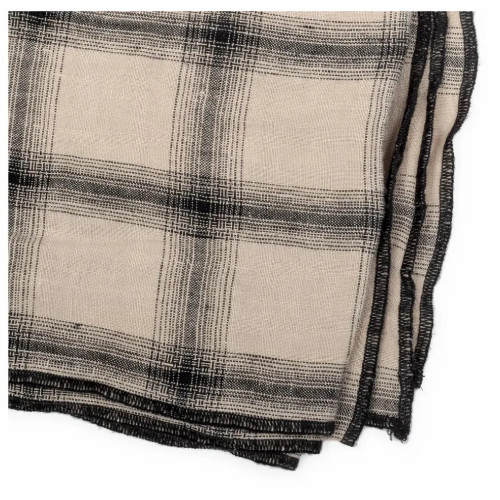 Nappe Highlands à carreaux en lin lavé | Beige rosé