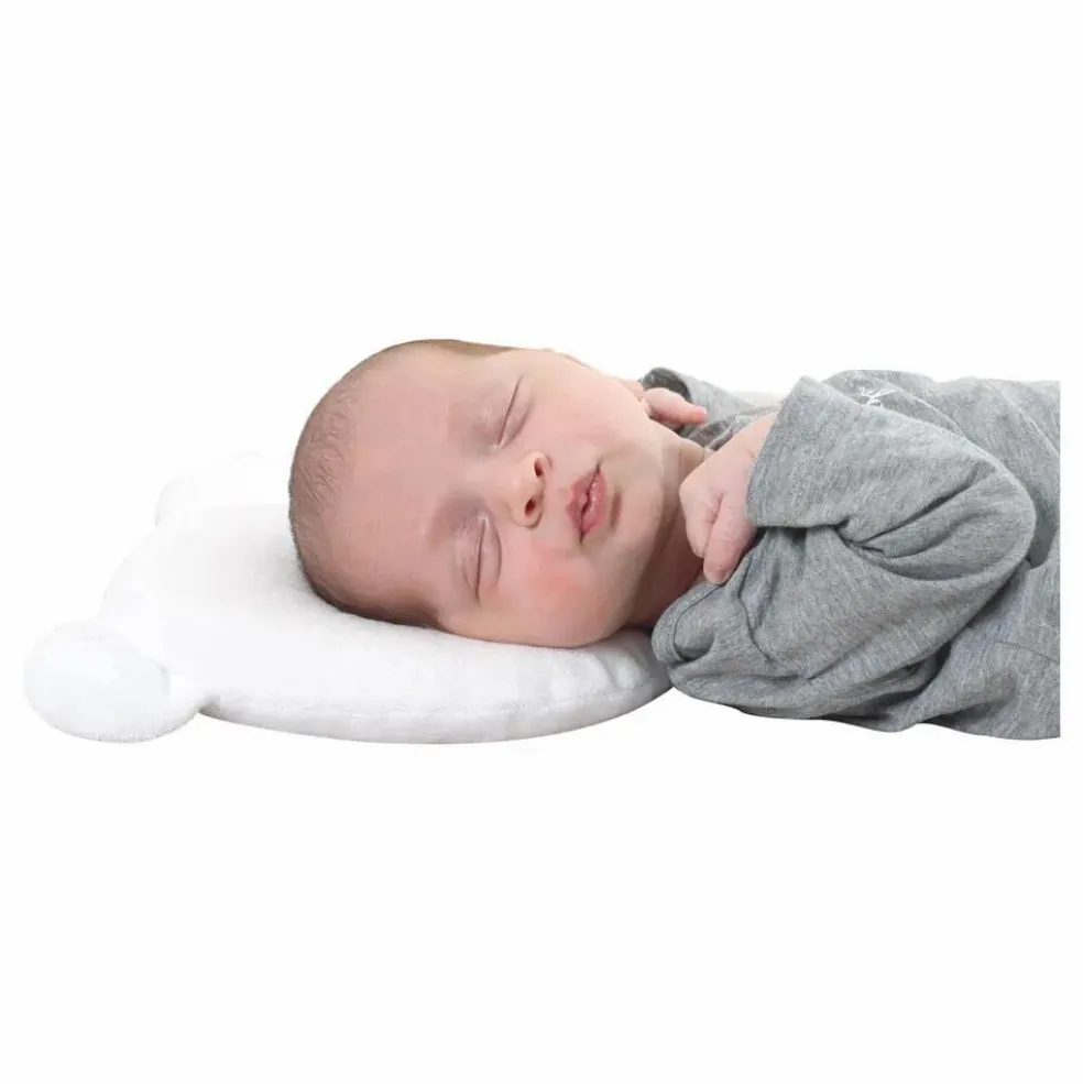 Oreiller 0-6 mois P'tit Panda 21x19 cm | Blanc
