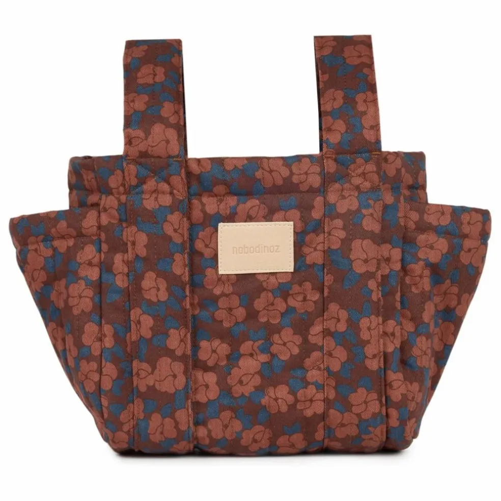 Organisateur de poussette Hyde Park Maroon Poppies | Brique