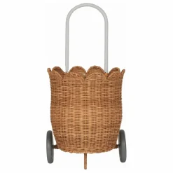 Panier à roulettes en rotin Petal