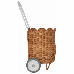 Panier à roulettes en rotin Petal