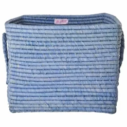 Panier de rangement en raphia | Bleu