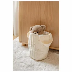 Panier de rangement Ribbon en coton bio | Ecru